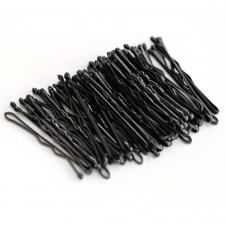Agrafe pentru par AMT025CC Negre, 100 bucati Aleksandra de 4 cm